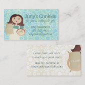 Carte De Visite Chef pâtissier de boulangerie de Brunette (Devant / Derrière)