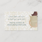 Carte De Visite Chef pâtissier de boulangerie de Brunette (Dos)