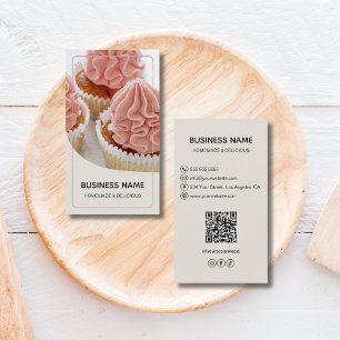 Carte De Visite Chef Pâtissier de Boulangerie Moderne Photo Logo Q
