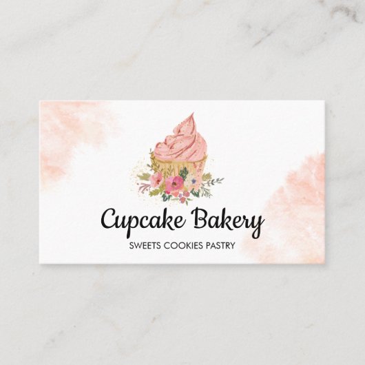 Carte De Visite Chef Pâtissier de Gâteaux Cupcakes (Devant)