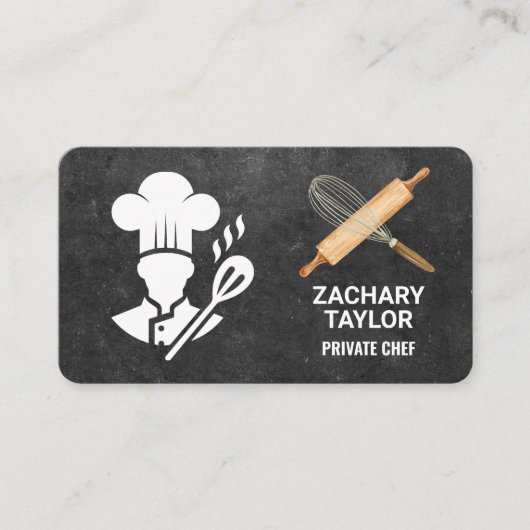 Carte De Visite Chef Pâtissier | Fouet Rouleau à pâtisserie | Boul (Devant)