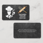 Carte De Visite Chef Pâtissier | Fouet Rouleau à pâtisserie | Boul (Devant / Derrière)