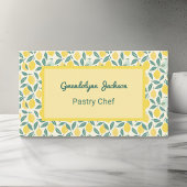 Carte De Visite Chef pâtissier jaune citron Baker ou Cook Professi