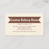 Carte De Visite Chef Pâtissier Moderne Beige Marron (Dos)