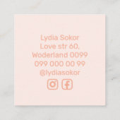 Carte de visite chef pâtissier personnalisé (Dos)