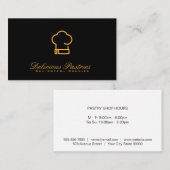 Carte De Visite Chef pâtissier | Propriétaire du magasin (Devant / Derrière)