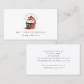 Carte De Visite Chef pâtissier rougeâtre velours (Devant / Derrière)