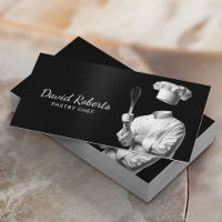 Chef pâtissier & Whisk Plain Black Cake Bakery