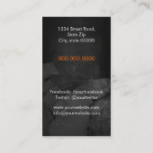 Carte De Visite Chef personnel/catering Service/Cook service (Dos)