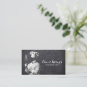 Carte De Visite Chef Personnel Chef Privé Restaurant Chalkboard (Debout devant)