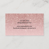 Carte De Visite Chef personnel Couteau moderne Blush Rose Parties  (Dos)