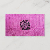 Carte De Visite Chef personnel Cuir rose QR Code personnalisé (Dos)