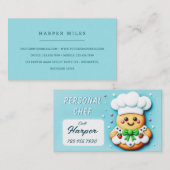 Carte De Visite Chef personnel cuisinier chef cuisinier (Devant / Derrière)