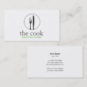 Carte De Visite Chef Personnel Élégant Restauration Simple Moderne (Devant / Derrière)