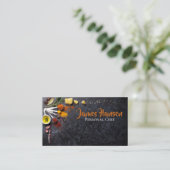 Carte De Visite Chef personnel épices de restauration Conception (Debout devant)