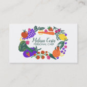Carte De Visite CHEF PERSONNEL Jardin Moderne Fruits Légume (Devant)