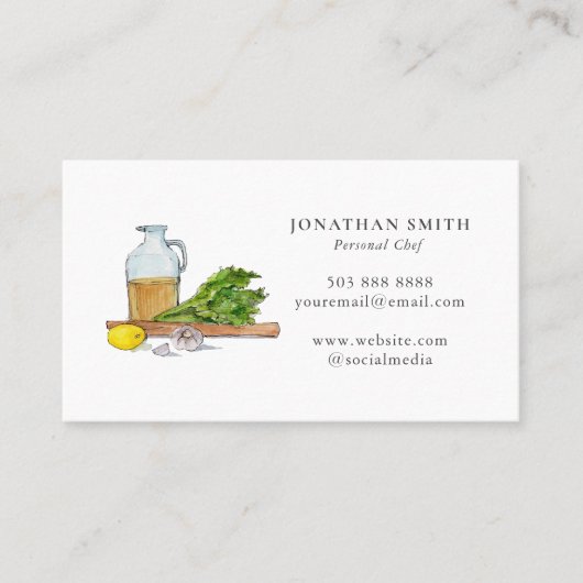 Carte de visite Chef Personnel pour la restauratio (Devant)