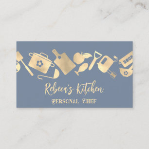 Carte De Visite Chef personnel Restaurant Logo de restauration QR