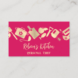 Carte De Visite Chef personnel Restaurant Logo de restauration QR