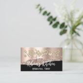 Carte De Visite Chef personnel Restaurant Restauration QR Logo Or (Debout devant)