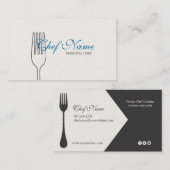 Carte De Visite Chef personnel, restauration, chef exécutif (Devant / Derrière)