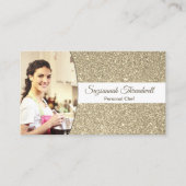 Carte De Visite Chef personnel Subtle Gold Parties scintillant per (Devant)