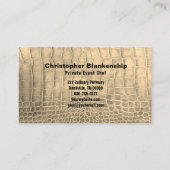 Carte De Visite Chef personnel Tan Snake Texture de la peau QR Cod (Devant)