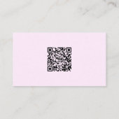 Carte De Visite Chef personnel Tissu en cuir rose QR Code personna (Dos)
