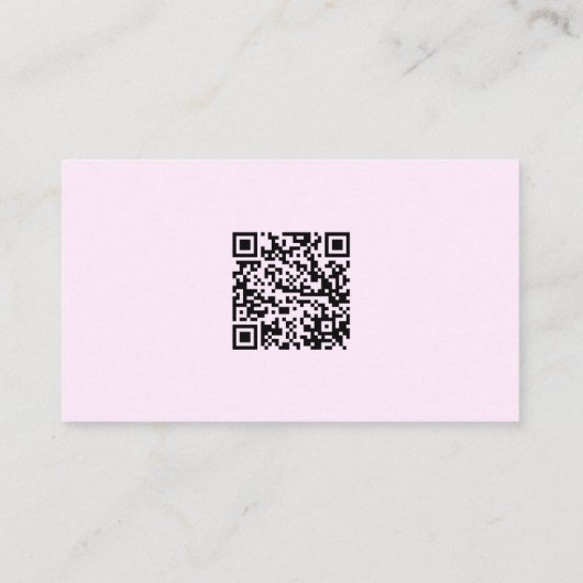 Carte De Visite Chef personnel Tissu en cuir rose QR Code personna (Dos)