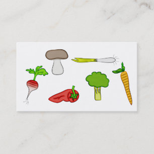 Carte De Visite Chef personnel Veggie Veggie Vegables Food Cook Ar
