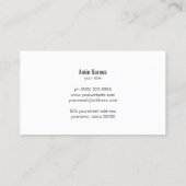 Carte De Visite Chef personnel Whisk Logo Restauration noir (Dos)