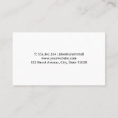 Carte De Visite Chef Préparer les aliments (Dos)