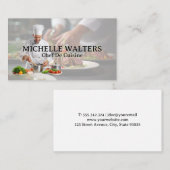 Carte De Visite Chef Préparer les aliments (Devant / Derrière)