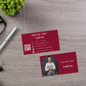 Carte De Visite Chef privé bourgogne photo arche code QR