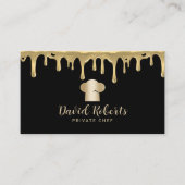 Carte De Visite Chef Privé Modern Gold Drives Chef de fête moderne (Devant)