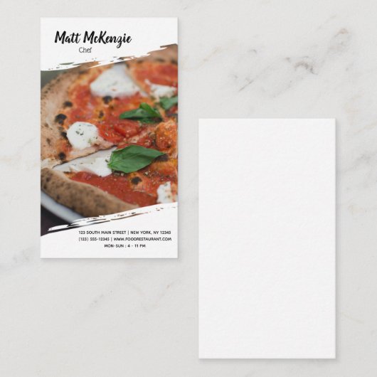 Carte De Visite Chef professionnel (Devant / Derrière)