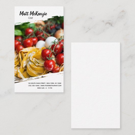 Carte De Visite Chef professionnel (Devant / Derrière)