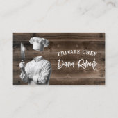 Carte De Visite Chef professionnel Arrière - plan bois (Devant)