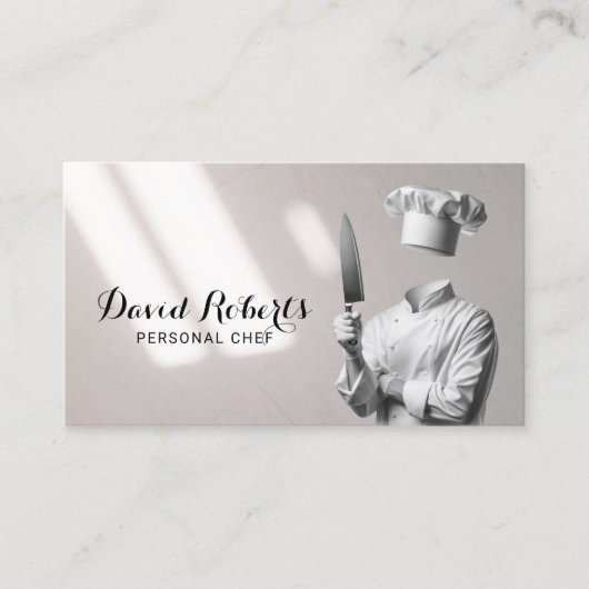 Carte De Visite Chef professionnel Cuisine créative (Devant)