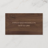 Carte De Visite Chef Professionnel Cuisine du bois (Dos)