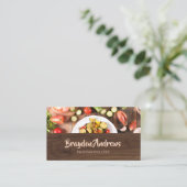 Carte De Visite Chef Professionnel Cuisine du bois (Debout devant)