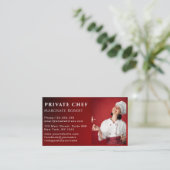 Carte De Visite Chef professionnel médias sociaux QR Code Red Phot (Debout devant)