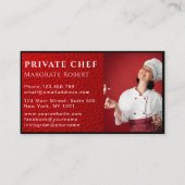 Carte De Visite Chef professionnel médias sociaux QR Code Red Phot (Devant)