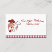 Carte De Visite Chef Professionnel Personnel Service de restaurati (Devant)