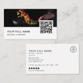 Carte De Visite Chef QR Code Logo Médias sociaux (Devant / Derrière)
