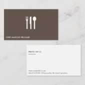 Carte De Visite Chef | Restaurant (Devant / Derrière)