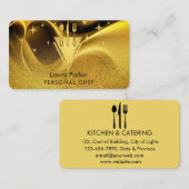 Carte De Visite Chef Restaurant Cuisine Outils Personnel (Devant / Derrière)