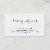 Carte De Visite chef, restaurant ou profil professionnel de (Dos)