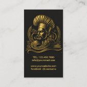 Carte De Visite Chef Restauration Or Moderne Link noir 210 (Dos)