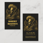 Carte De Visite Chef Restauration Or Moderne Link noir 210 (Devant / Derrière)